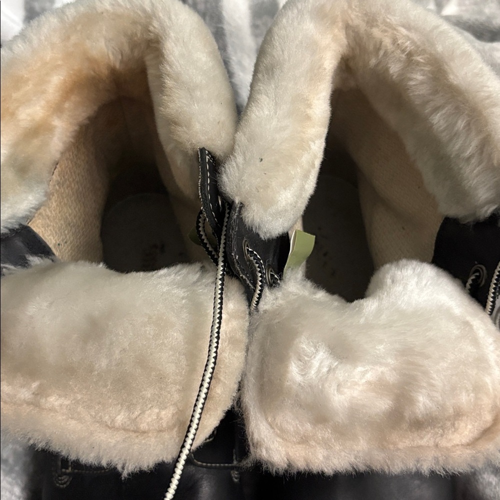 Timberland Women's Black & White High Top Leather Winter Boots - Picture 6 of 11